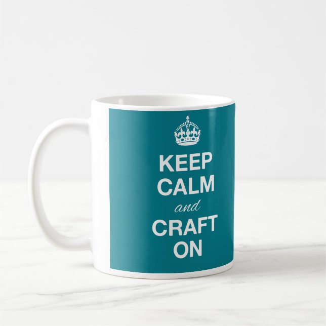 Keep Calm and Craft On Mug (Left)