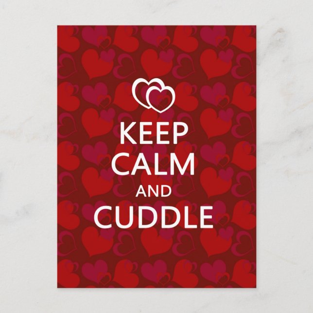 Keep Calm and Cuddle Postcard (Front)