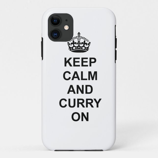 Keep calm and Curry On phone case (Back)