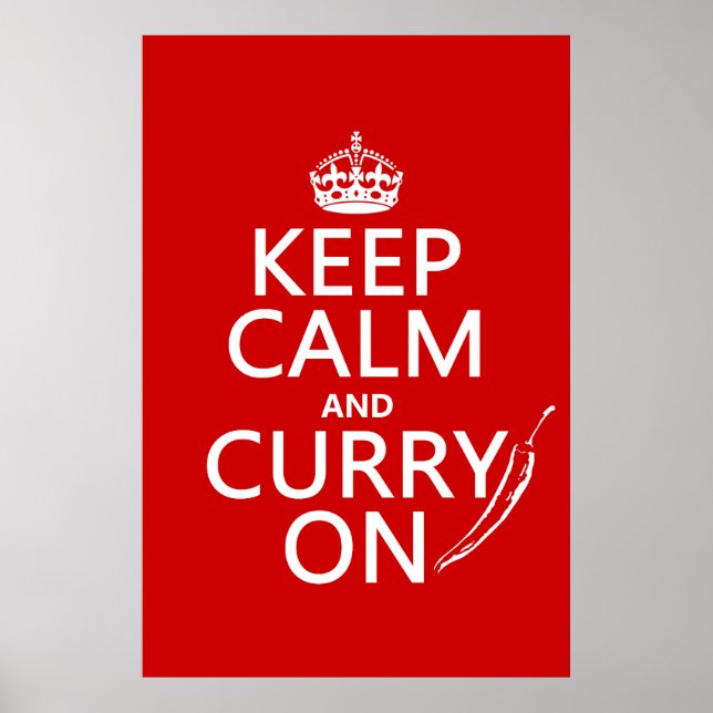 Keep Calm and Curry On Poster (Front)