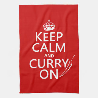 Keep Calm and Curry On Tea Towel