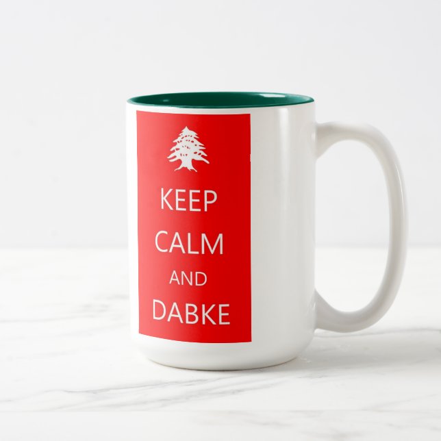 KEEP CALM and DABKE ~ Lebanon Mug (Right)