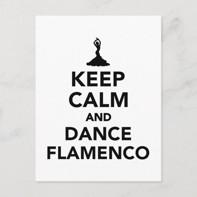 Keep calm and dance Flamenco Postcard (Front)