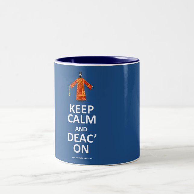 Keep Calm and Deac'on Two-Tone Coffee Mug (Center)