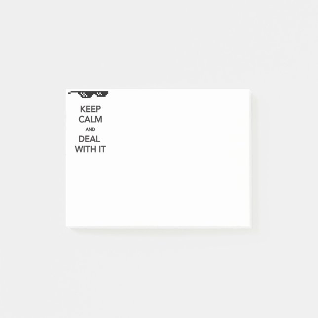 KEEP CALM and Deal with It Post-it Notes (Front)