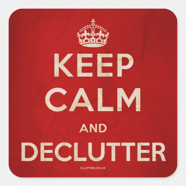 Keep Calm and Declutter Stickers (Front)