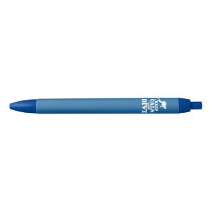 Keep calm and dive black ink pen