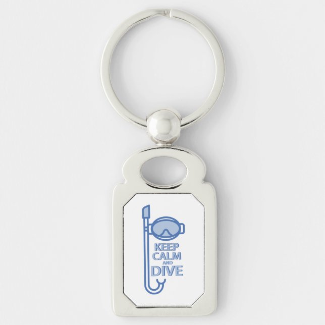 Keep calm and dive key ring (Front)