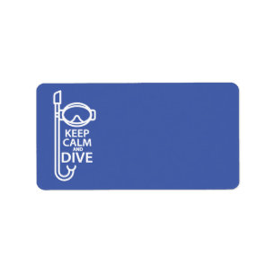 Keep calm and dive label