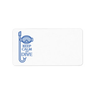 Keep calm and dive label