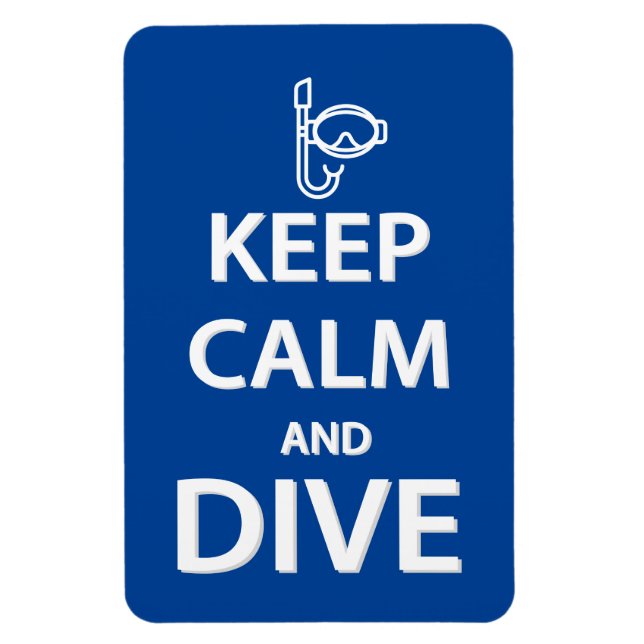 Keep calm and dive magnet (Vertical)