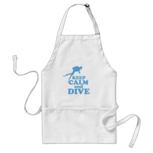 Keep calm and dive standard apron