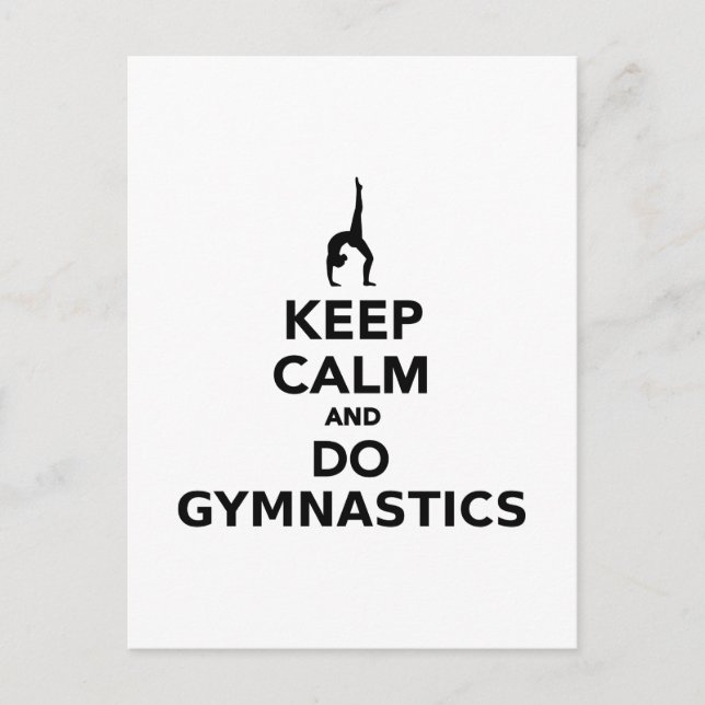 Keep calm and do Gymnastics Postcard (Front)