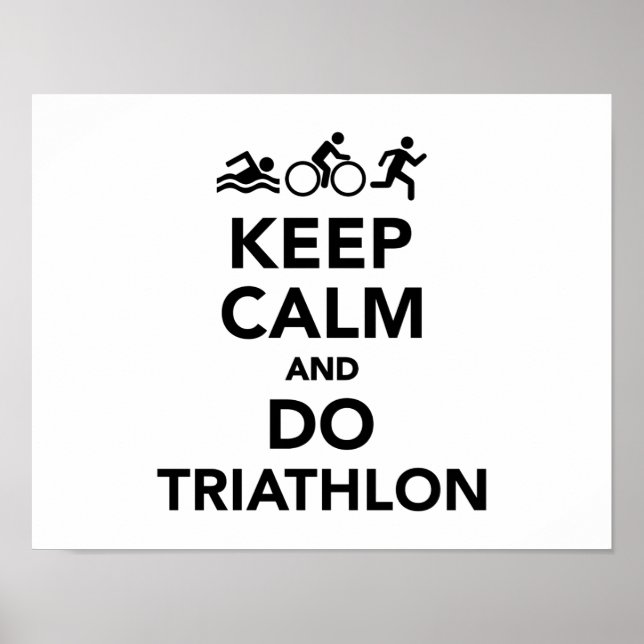 Keep calm and do triathlon poster (Front)