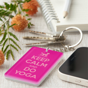 Keep Calm and Do Yoga Key Ring