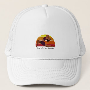Keep calm and do yoga trucker hat