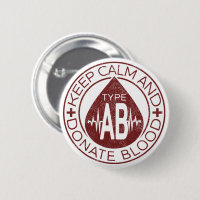 Keep Calm And Donate Blood Emblem Blood Type AB