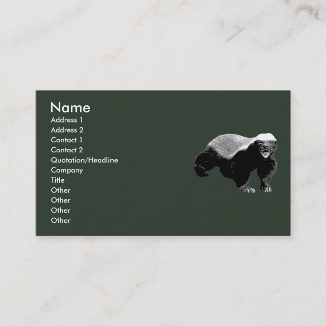 Keep Calm and Don't Care Business Card (Front)