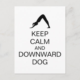 Keep Calm and Downward Dog Postcard