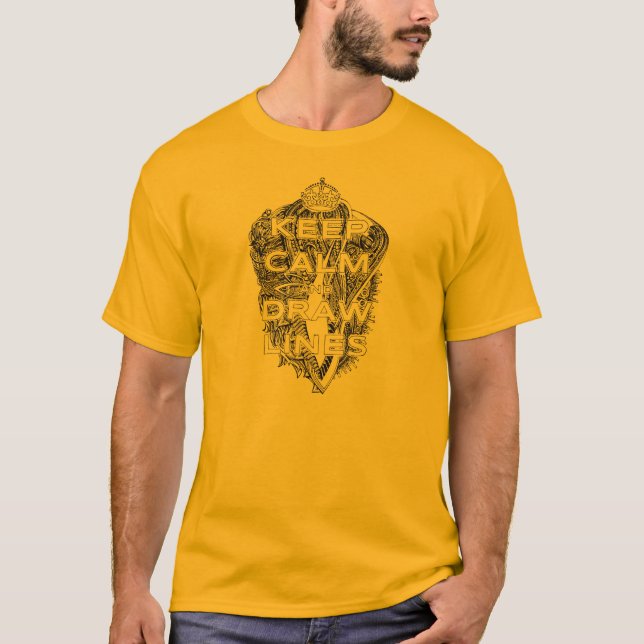 Keep Calm and Draw Lines T-Shirt (Front)