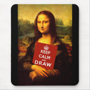 Keep Calm And Draw Mouse Pad