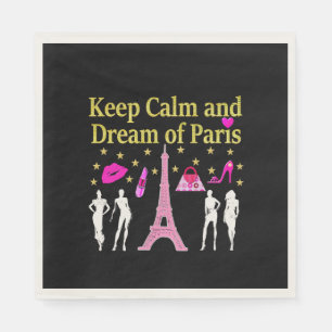 KEEP CALM AND DREAM OF PARIS NAPKIN