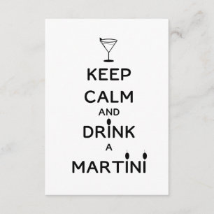 Keep Calm and Drink A Martini Invitation