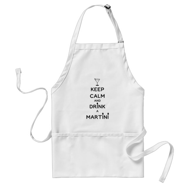 Keep Calm and Drink A Martini Standard Apron (Front)