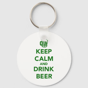 Keep calm and drink beer St. Patricks day Key Ring