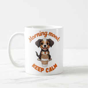 Keep Calm and Drink Coffee – Dog Lover Digital Art Mug