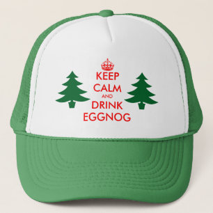 Keep calm and drink eggnog Christmas party hat
