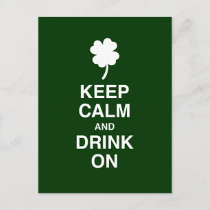 Keep Calm and Drink On Postcard