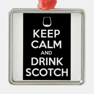 Keep Calm and Drink Scotch Metal Tree Decoration