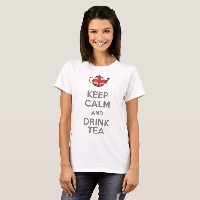 Keep Calm And Drink Tea - Basic Women's T-Shirt (Front Full)