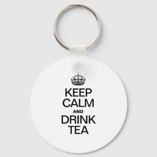 KEEP CALM AND DRINK TEA KEY RING