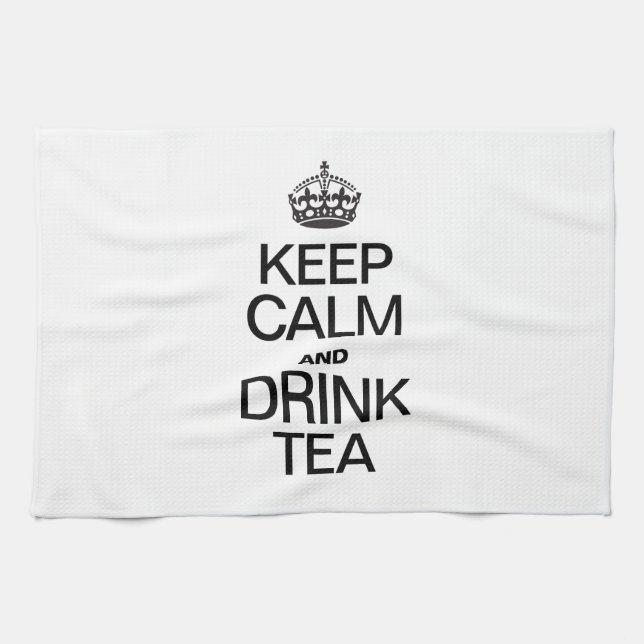 KEEP CALM AND DRINK TEA TEA TOWEL (Horizontal)