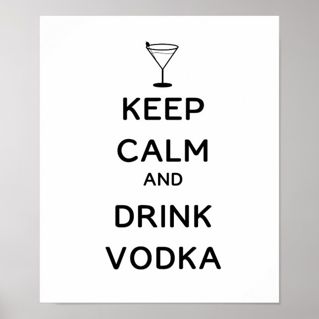 Keep Calm and Drink Vodka Poster (Front)