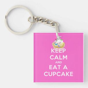 Keep Calm and Eat a Cupcake Key Ring