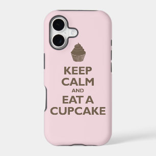 Keep Calm and Eat A Cupcake (pink and brown)