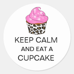 "KEEP CALM AND EAT A CUPCAKE" Stickers