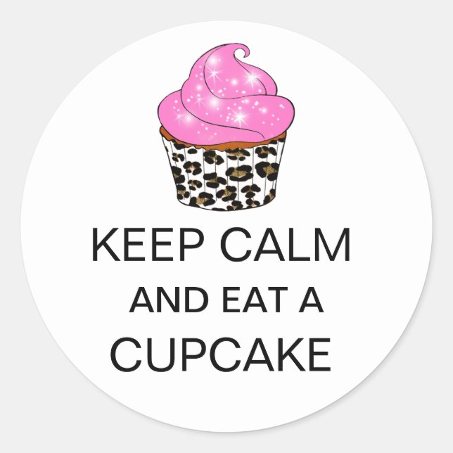 "KEEP CALM AND EAT A CUPCAKE" Stickers (Front)