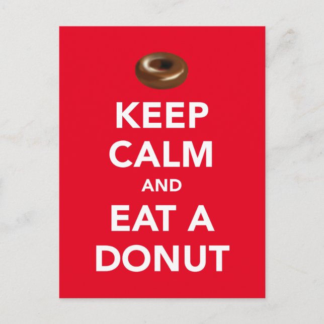 Keep calm and eat a donut postcard (Front)