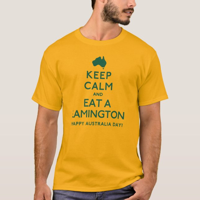 Keep Calm And Eat A Lamington T-Shirt (Front)