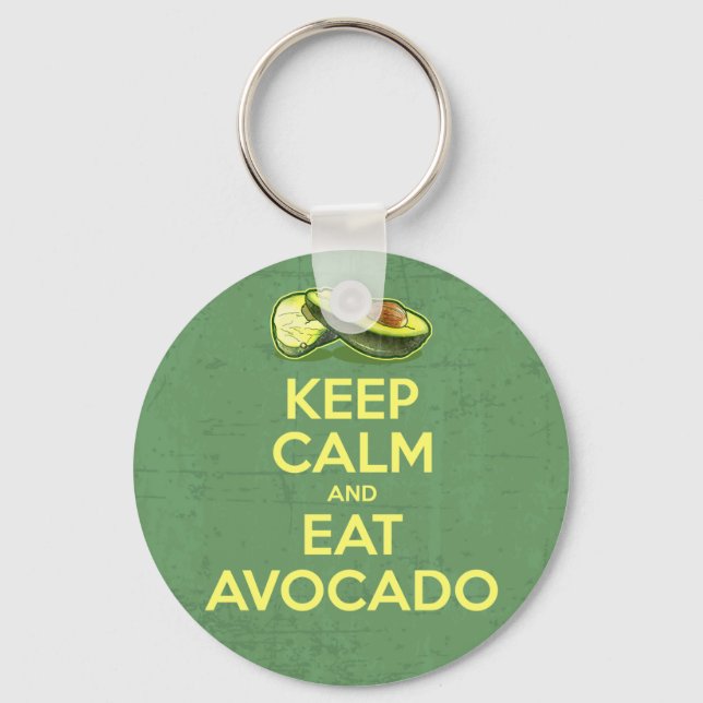 Keep Calm And Eat Avocado Key Ring (Front)