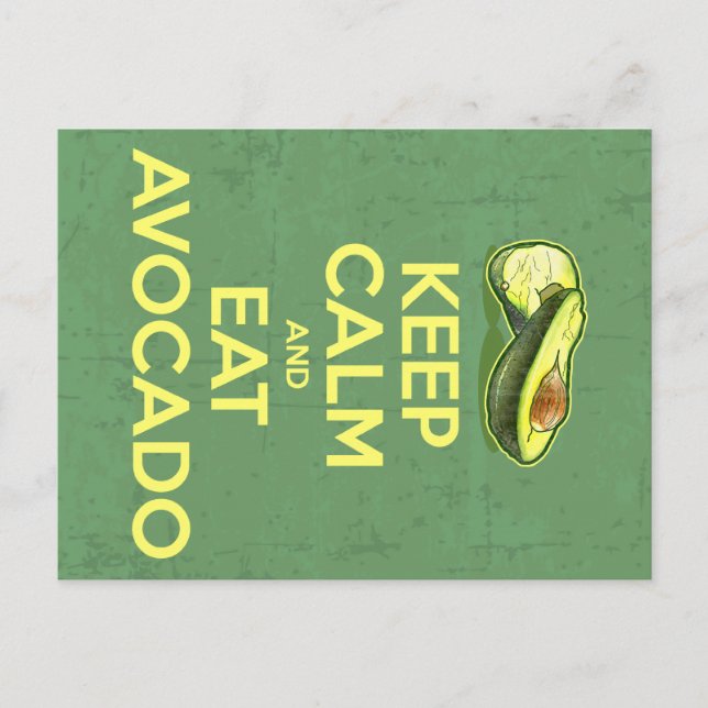 Keep Calm And Eat Avocado Postcard (Front)