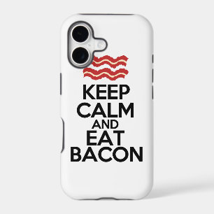 keep calm and eat bacon funny case