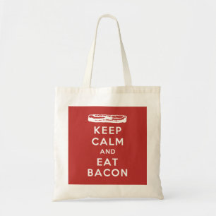 Keep Calm and Eat Bacon Tote Bag