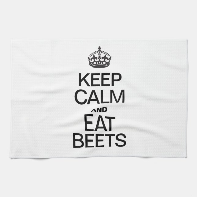 KEEP CALM AND EAT BEETS TEA TOWEL (Horizontal)