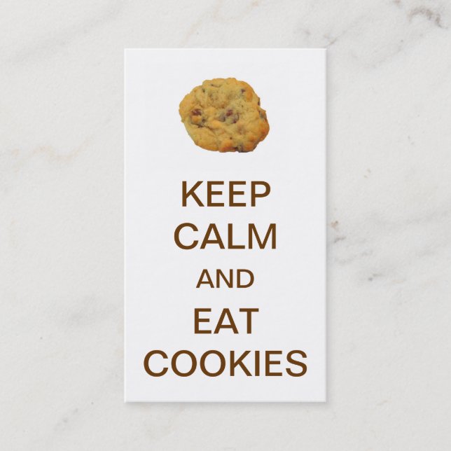 Keep Calm and Eat Cookies Business Card (Front)