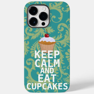 KEEP CALM AND Eat Cupcakes change teal any colour Case-Mate iPhone 14 Pro Max Case
